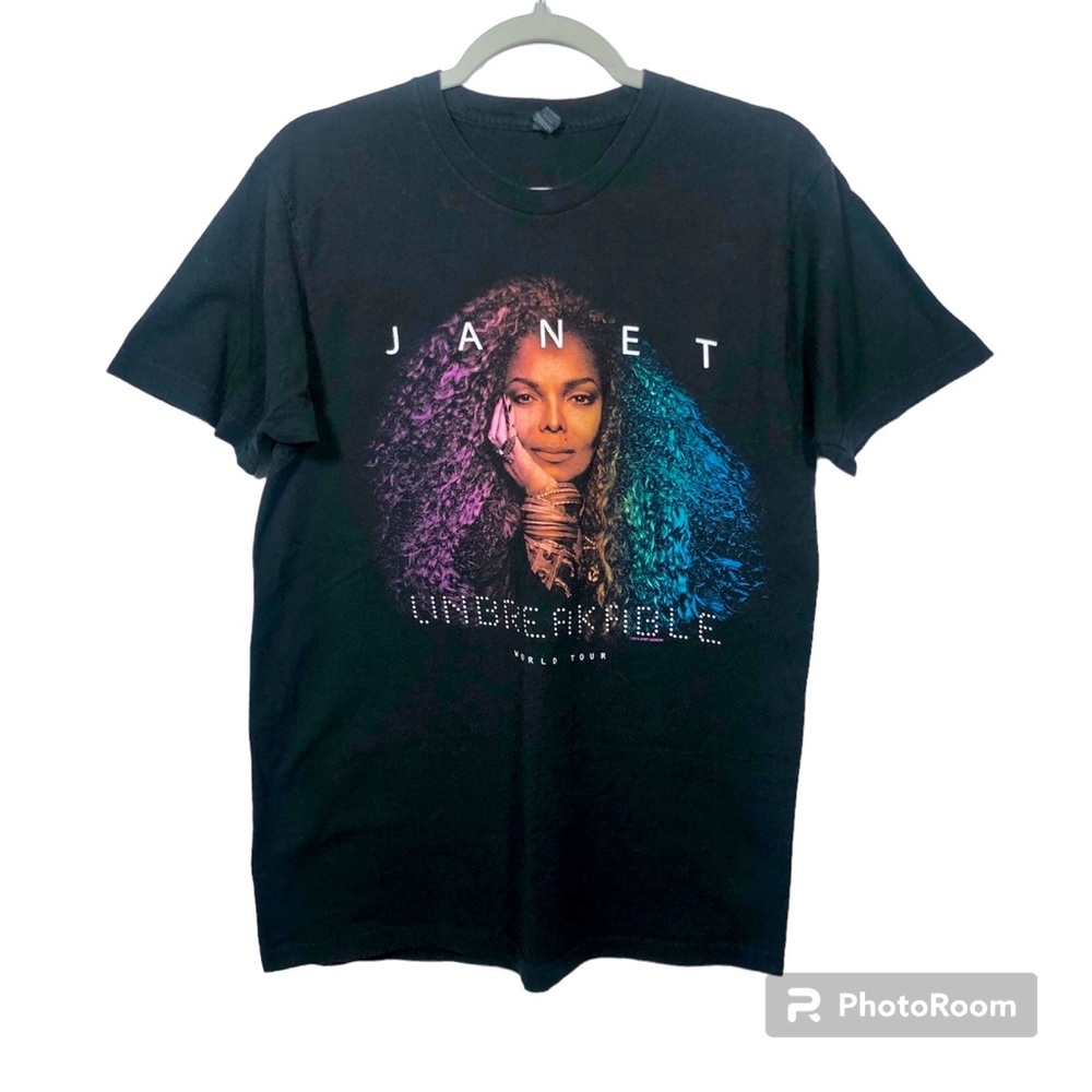 Tultex Janet Jackson World Tour Tee Womens Large 100% Cotton Short Sleeved